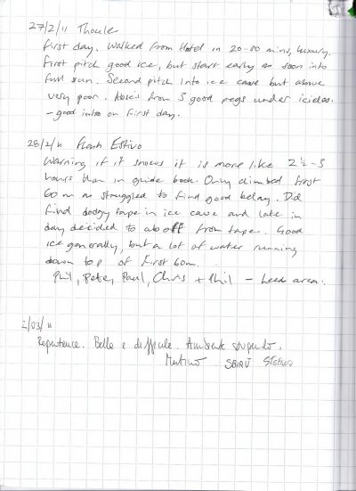 la barme ice book 02/03/11